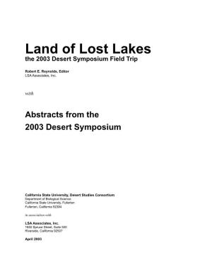 2003 Lost Lakes