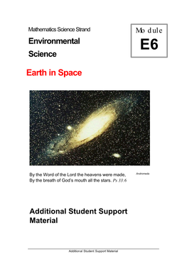 SC E6 Earth in Space Additional