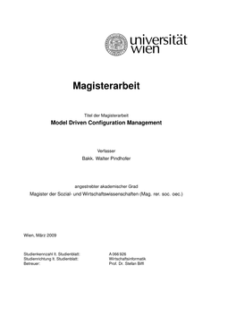 Model Driven Configuration Management