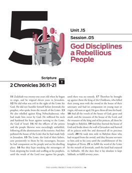 God Disciplines a Rebellious People