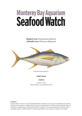 Skipjack Tuna (Katsuwonus Pelamis) Yellowfin Tuna (Thunnus Albacares)
