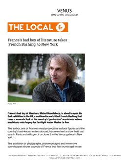 France's Bad Boy of Literature, Michel Houellebecq, Is About to Open His