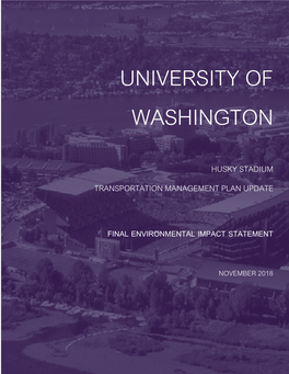 Husky Stadium Transportation Management Plan Update