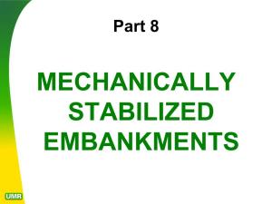 Mechanically Stabilized Embankments