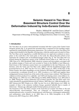 Seismic Hazard in Tien Shan: Basement Structure Control Over the Deformation Induced by Indo-Eurasia Collision