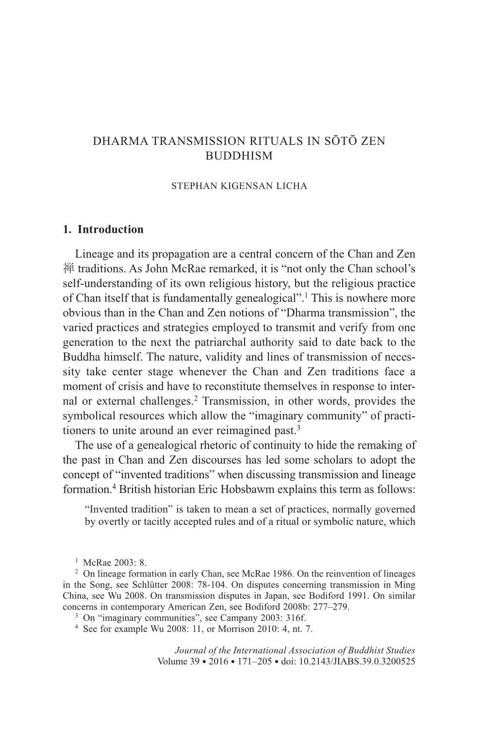 Dharma Transmission Rituals in Sōtō Zen Buddhism