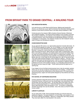 From Bryant Park to Grand Central: a Walking Tour