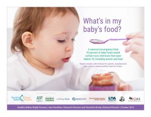 What's in My Baby's Food? | Healthybabyfood.Org | II SAFETY STANDARDS