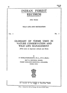 Indian Forest Records