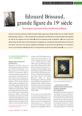 Edouard Brissaud, Grande Figure Du 19E Siècle Neurologue,Mais Aussi Artiste,Intellectuel,Politique