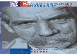 Elementares Denken“ Nach Zur Tagung „Albert Schweitzer Und Erich Fromm“ in Albert Schweitzer 7 Königsfeld Vom 2