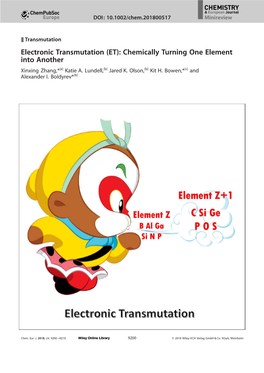 Electronic Transmutation (ET): Chemically Turning One Element