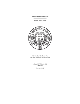 Academic Catalogue 2021-2022