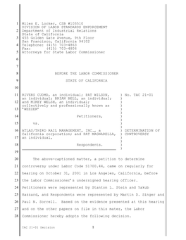 "Weezer" Vs. Atlas/Third Rail Management, Inc., Et Al