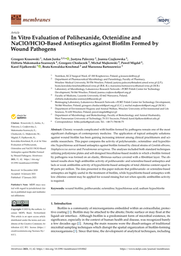 In Vitro Evaluation of Polihexanide, Octenidine and Naclo/Hclo-Based Antiseptics Against Biofilm Formed by Wound Pathogens