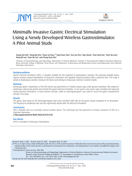 Minimally Invasive Gastric Electrical Stimulation Using a Newly Developed Wireless Gastrostimulator: a Pilot Animal Study