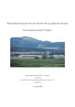 Radverkehrskonzept Für Das Gebiet Des Landkreises Kassel