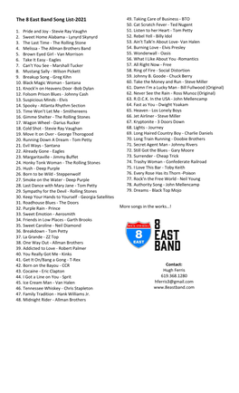 The 8 East Band Song List-2021 49