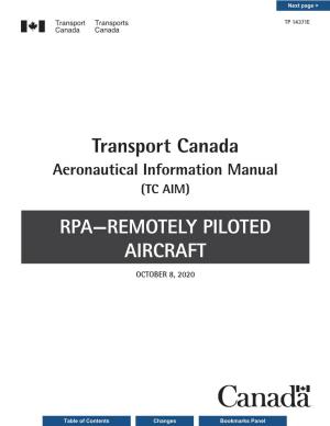 Rpa—Remotely Piloted Aircraft