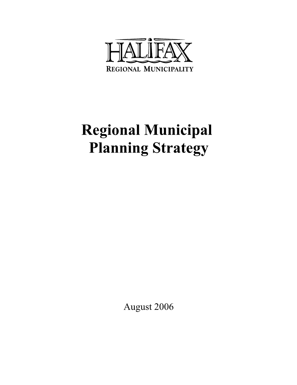 Regional Municipal Planning Strategy