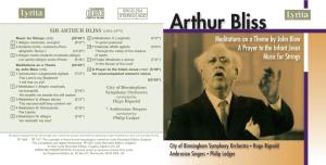 ARTHUR BLISS (1891-1975) Arthur Bliss