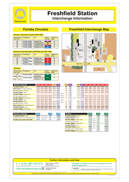 Freshfield Station Interchange Information