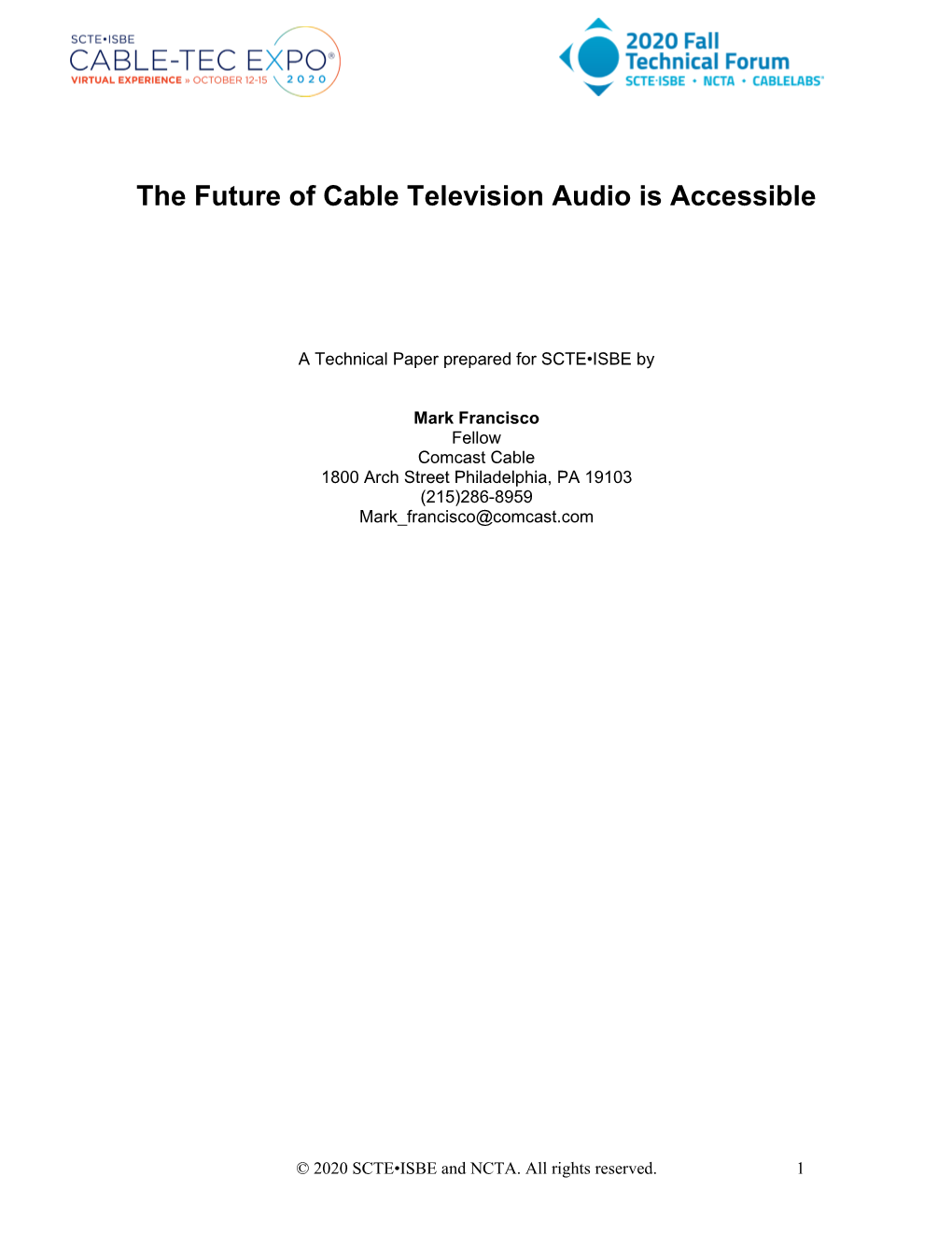 The Future of Cable Television Audio Is Accessible