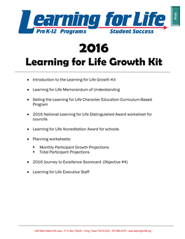 Learning for Life Growth Kit