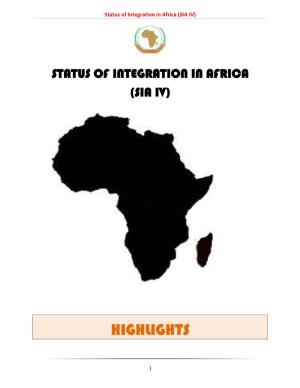 Status of Integration in Africa (SIA IV)