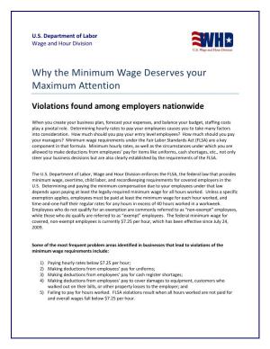 Minimum Wage Deserves Your Maximum Attention