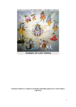 1 Dashaavataras of Lord Vishnu