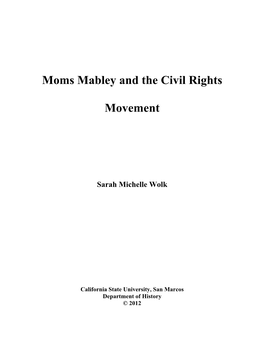 Moms Mabley and the Civil Rights Movement