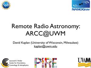 David Kaplan (University of Wisconsin, Milwaukee) Kaplan@Uwm.Edu