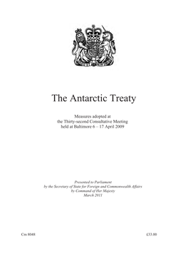 The Antarctic Treaty Cm 8048