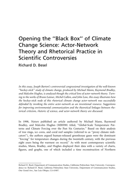 "Black Box" of Climate Change Science