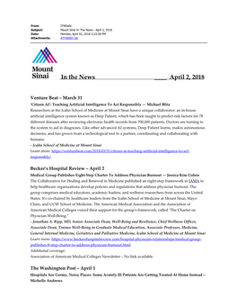 In the News ___April 2, 2018