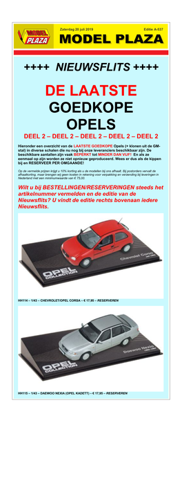 De Laatste Goedkope Opels Deel 2 – Deel 2 – Deel 2 – Deel 2 – Deel 2