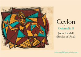 Orientalia 8 Ceylon