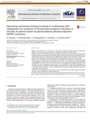 Optimizing Intravenous Fosfomycin Dosing in Combination With
