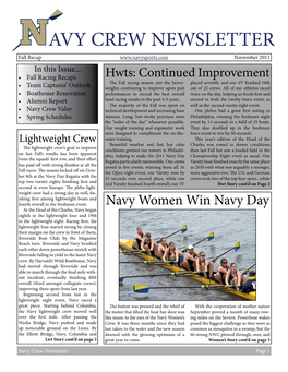 Navy Crew Newsletter Page 1 Hwt Story Cont’D