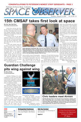 15Th CMSAF Takes First Look at Space by Tech