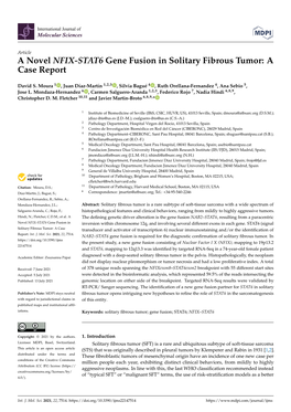 A Novel NFIX-STAT6 Gene Fusion in Solitary Fibrous Tumor: a Case Report