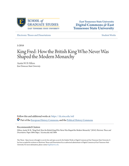 King Fred: How the British King Who Never Was Shaped the Modern Monarchy Austin W