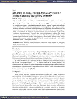 Are Limits on Cosmic Rotation from Analyses of the Cosmic Microwave Background Credible? Michael J