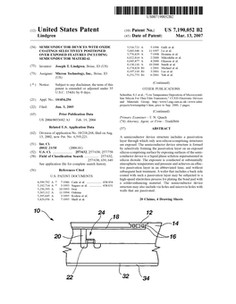 United States Patent (10) Patent No.: US 7,190,052 B2 Lindgren (45) Date of Patent: Mar
