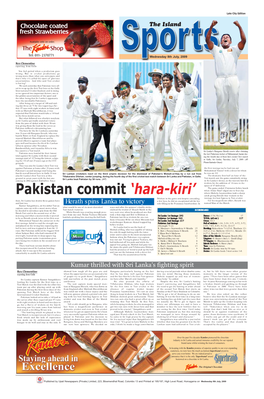 Pakistan Commit 'Hara-Kiri'