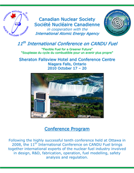 11Th International Conference on CANDU Fuel