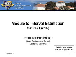 Interval Estimation Statistics (OA3102)