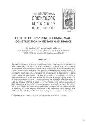 Outline of Dry-Stone Retaining Wall