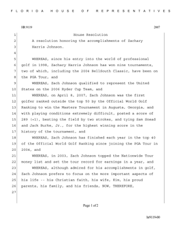 Hr9119-00 Page 1 of 2 House Resolution 1 A